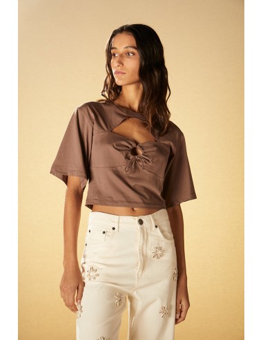 Crop top with opening Comparez plus de prix