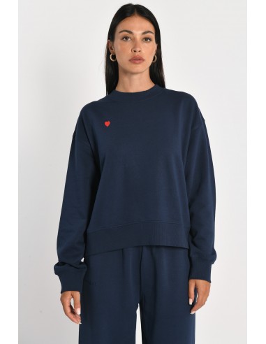 SWEATSHIRT COEUR - SUZY - NAVY acheter en ligne