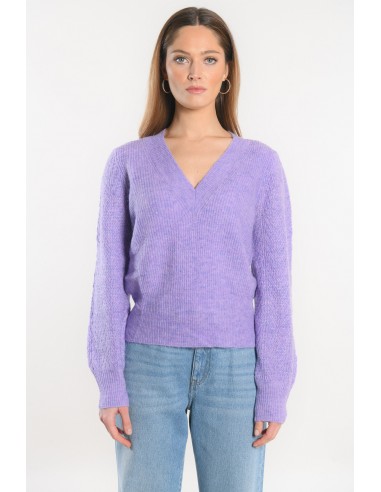 PULL COL V - DAYANA - LILAS de votre