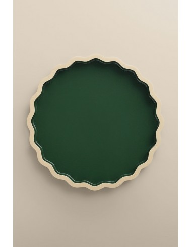 Large green tray with wavy edges de France