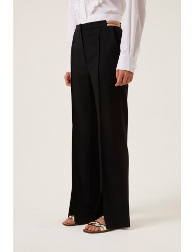 Wool tailored pants with rhinestones chez Cornerstreet bien 